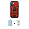 MARSİLYAN™- iPhone 11 Kılıf Ahenk Klasik - Şeffaf Uv Polymer Nano Ekran Koruyucu + Neon Fosforlu Kamera Lens - TU