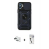 MARSİLYAN™- iPhone 11 Kılıf Ahenk Klasik - Şeffaf Uv Polymer Nano Ekran Koruyucu + Pers Alüminyum Kamera Lens - YL