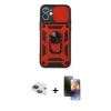 MARSİLYAN™- iPhone 11 Kılıf Ahenk Klasik - Siyah 3D Antistatik Mat Seramik Nano Ekran Koruyucu + Pers Alüminyum Kamera Lens - LT