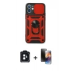MARSİLYAN™- iPhone 11 Kılıf Ahenk Klasik - Siyah 3D Antistatik Mat Seramik Nano Ekran Koruyucu + PVD Metal Kamera Lens - SH