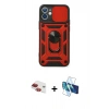 MARSİLYAN™- iPhone 11 Kılıf Ahenk Klasik - Siyah 3D Antistatik Seramik Nano Ekran Koruyucu + Pers Alüminyum Kamera Lens - KI