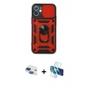 MARSİLYAN™- iPhone 11 Kılıf Ahenk Klasik - Siyah 3D Antistatik Seramik Nano Ekran Koruyucu + Pers Alüminyum Kamera Lens - LT
