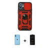 MARSİLYAN™- iPhone 11 Kılıf Ahenk Klasik - Siyah 6D Antistatik Mat Seramik Hayalet Nano Ekran Koruyucu + Neon Fosforlu Kamera Lens - MI