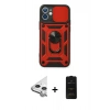 MARSİLYAN™- iPhone 11 Kılıf Ahenk Klasik - Siyah 6D Antistatik Mat Seramik Hayalet Nano Ekran Koruyucu + Raze Metal Kamera Lens - GS