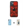 MARSİLYAN™- iPhone 11 Kılıf Ahenk Klasik - Siyah 6D Mat Seramik Hayalet Nano Ekran Koruyucu + Neon Fosforlu Kamera Lens - TU