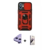 MARSİLYAN™- iPhone 11 Kılıf Ahenk Klasik - Siyah Bilvis 3D Mat Cam Ekran Koruyucu + Raze Metal Kamera Lens - MR