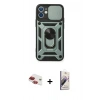 MARSİLYAN™- iPhone 11 Kılıf Ahenk Klasik - Siyah Bilvis 3D Mat Cam Ekran Koruyucu + Pers Alüminyum Kamera Lens - KI