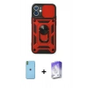 MARSİLYAN™- iPhone 11 Kılıf Ahenk Klasik - Siyah Bilvis 5in1 3D Magic Cam Ekran Koruyucu + Neon Fosforlu Kamera Lens - YL