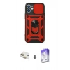 MARSİLYAN™- iPhone 11 Kılıf Ahenk Klasik - Siyah Bilvis 5in1 3D Magic Cam Ekran Koruyucu + Pers Alüminyum Kamera Lens - GD