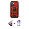 MARSİLYAN™- iPhone 11 Kılıf Ahenk Klasik - Siyah Bilvis 5in1 3D Magic Cam Ekran Koruyucu + Raze Metal Kamera Lens - SH