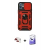 MARSİLYAN™- iPhone 11 Kılıf Ahenk Klasik - Siyah Bilvis 5in1 5D Magic Hayalet Cam Ekran Koruyucu + Pers Alüminyum Kamera Lens - KI