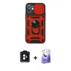 MARSİLYAN™- iPhone 11 Kılıf Ahenk Klasik - Siyah Bilvis 5in1 5D Magic Hayalet Cam Ekran Koruyucu + PVD Metal Kamera Lens - YL