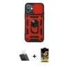MARSİLYAN™- iPhone 11 Kılıf Ahenk Klasik - Siyah Buffer Cam Ekran Koruyucu + Şeffaf Kamera Lens Koruma Cam