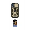 MARSİLYAN™- iPhone 11 Kılıf Ahenk Klasik - Siyah Buffer Hayalet Cam Ekran Koruyucu