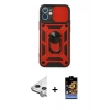 MARSİLYAN™- iPhone 11 Kılıf Ahenk Klasik - Siyah Buffer Hayalet Cam Ekran Koruyucu + Raze Metal Kamera Lens - GS