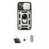 MARSİLYAN™- iPhone 11 Kılıf Ahenk Klasik - Siyah Joko Magic 5D Cam + Kamera Lens Koruma Cam - SF
