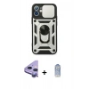 MARSİLYAN™- iPhone 11 Kılıf Ahenk Klasik - Siyah Joko Magic 5D Cam + Raze Metal Kamera Lens - MR
