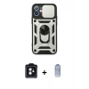 MARSİLYAN™- iPhone 11 Kılıf Ahenk Klasik - Siyah Joko Magic 5D Cam + PVD Metal Kamera Lens - SH