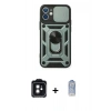 MARSİLYAN™- iPhone 11 Kılıf Ahenk Klasik - Siyah Joko Magic 5D Cam + PVD Metal Kamera Lens - SH