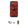 MARSİLYAN™- iPhone 11 Kılıf Ahenk Klasik - Siyah Joko Magic 5D Hayalet Cam + Lacivert Pers Alüminyum Kamera Lens
