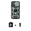 MARSİLYAN™- iPhone 11 Kılıf Ahenk Klasik - Siyah Joko Magic 5D Hayalet Cam + PVD Metal Kamera Lens - YL
