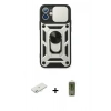 MARSİLYAN™- iPhone 11 Kılıf Ahenk Klasik - Siyah Joko Magic 5D Hayalet Cam + Renkli Kamera Lens Koruma Cam - SI