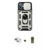 MARSİLYAN™- iPhone 11 Kılıf Ahenk Klasik - Siyah Joko Magic 5D Hayalet Cam + Pers Alüminyum Kamera Lens - YL