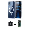 MARSİLYAN™- iPhone 11 Kılıf Ahenk Minimal Serisi - Şeffaf 360 Full Body Arka Koruyucu + PVD Metal Kamera Lens - SH