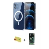 MARSİLYAN™- iPhone 11 Kılıf Ahenk Minimal Serisi - Şeffaf 360 Full Body Arka Koruyucu + Rainbow Kamera Lens Koruma Cam - KI