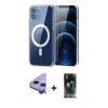 MARSİLYAN™- iPhone 11 Kılıf Ahenk Minimal Serisi - Şeffaf 360 Full Body Arka Koruyucu + Raze Metal Kamera Lens - MR