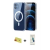 MARSİLYAN™- iPhone 11 Kılıf Ahenk Minimal Serisi - Şeffaf Pasifik Cam Ekran Koruyucu + Rainbow Kamera Lens Koruma Cam - KI