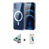 MARSİLYAN™- iPhone 11 Kılıf Ahenk Minimal Serisi - Şeffaf Pasifik Cam Ekran Koruyucu + Raze Metal Kamera Lens - KI