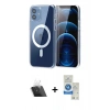MARSİLYAN™- iPhone 11 Kılıf Ahenk Minimal Serisi - Şeffaf Royal Nano Ekran Koruyucu + Kamera Lens Koruma Cam - SF