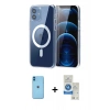 MARSİLYAN™- iPhone 11 Kılıf Ahenk Minimal Serisi - Şeffaf Royal Nano Ekran Koruyucu + Neon Fosforlu Kamera Lens - MI