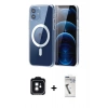MARSİLYAN™- iPhone 11 Kılıf Ahenk Minimal Serisi - Şeffaf Uv Polymer Nano Ekran Koruyucu + PVD Metal Kamera Lens - SH