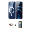 MARSİLYAN™- iPhone 11 Kılıf Ahenk Minimal Serisi - Siyah 34D Hayalet Izgaralı Cam + Pers Alüminyum Kamera Lens - KI