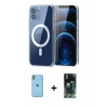 MARSİLYAN™- iPhone 11 Kılıf Ahenk Minimal Serisi - Siyah 360 Mat Full Body Arka Koruyucu + Neon Fosforlu Kamera Lens - YL