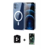 MARSİLYAN™- iPhone 11 Kılıf Ahenk Minimal Serisi - Siyah 360 Mat Full Body Arka Koruyucu + PVD Metal Kamera Lens - TU