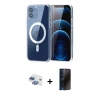 MARSİLYAN™- iPhone 11 Kılıf Ahenk Minimal Serisi - Siyah 3D Antistatik Hayalet Cam Ekran Koruyucu + Pers Alüminyum Kamera Lens - GI