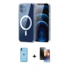 MARSİLYAN™- iPhone 11 Kılıf Ahenk Minimal Serisi - Siyah 3D Antistatik Mat Seramik Nano Ekran Koruyucu + Neon Fosforlu Kamera Lens - MI