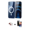 MARSİLYAN™- iPhone 11 Kılıf Ahenk Minimal Serisi - Siyah 3D Antistatik Mat Seramik Nano Ekran Koruyucu + Pers Alüminyum Kamera Lens - KI