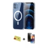 MARSİLYAN™- iPhone 11 Kılıf Ahenk Minimal Serisi - Siyah 3D Antistatik Mat Seramik Nano Ekran Koruyucu + Rainbow Kamera Lens Koruma Cam - KI