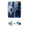 MARSİLYAN™- iPhone 11 Kılıf Ahenk Minimal Serisi - Siyah 3D Antistatik Seramik Nano Ekran Koruyucu + Raze Metal Kamera Lens - MI
