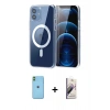 MARSİLYAN™- iPhone 11 Kılıf Ahenk Minimal Serisi - Siyah Bilvis 3D Mat Cam Ekran Koruyucu + Neon Fosforlu Kamera Lens - YL