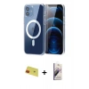 MARSİLYAN™- iPhone 11 Kılıf Ahenk Minimal Serisi - Siyah Bilvis 3D Mat Cam Ekran Koruyucu + Rainbow Kamera Lens Koruma Cam - KI