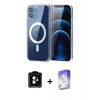 MARSİLYAN™- iPhone 11 Kılıf Ahenk Minimal Serisi - Siyah Bilvis 5in1 3D Magic Cam Ekran Koruyucu + PVD Metal Kamera Lens - TU