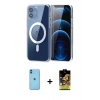 MARSİLYAN™- iPhone 11 Kılıf Ahenk Minimal Serisi - Siyah Buffer Cam Ekran Koruyucu + Neon Fosforlu Kamera Lens - MI