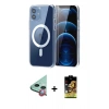 MARSİLYAN™- iPhone 11 Kılıf Ahenk Minimal Serisi - Siyah Buffer Cam Ekran Koruyucu + Raze Metal Kamera Lens - KI