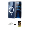 MARSİLYAN™- iPhone 11 Kılıf Ahenk Minimal Serisi - Siyah Buffer Cam Ekran Koruyucu + Renkli Kamera Lens Koruma Cam - SI