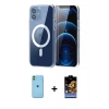 MARSİLYAN™- iPhone 11 Kılıf Ahenk Minimal Serisi - Siyah Buffer Hayalet Cam Ekran Koruyucu + Neon Fosforlu Kamera Lens - YL